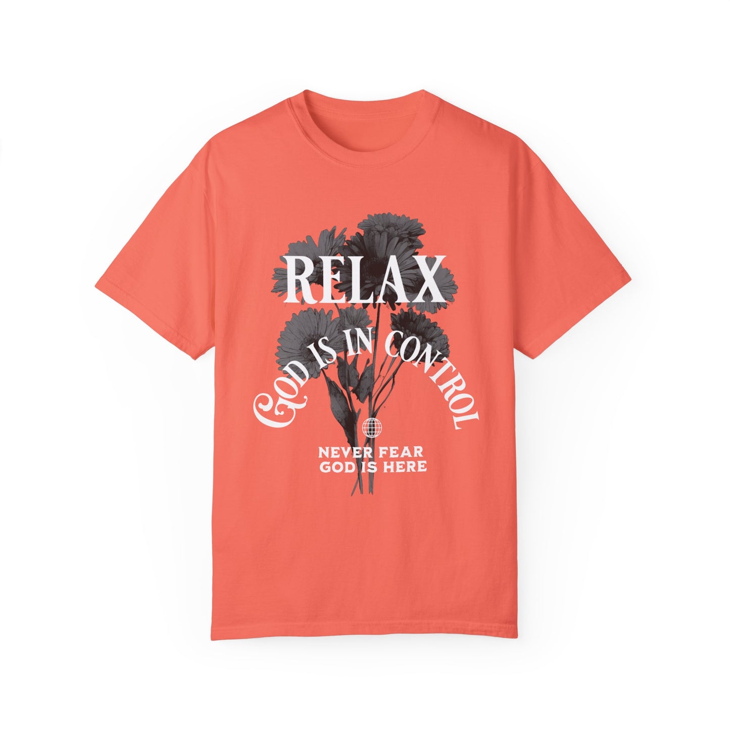 Unisex Cotton T-shirt-Relax God is in Control