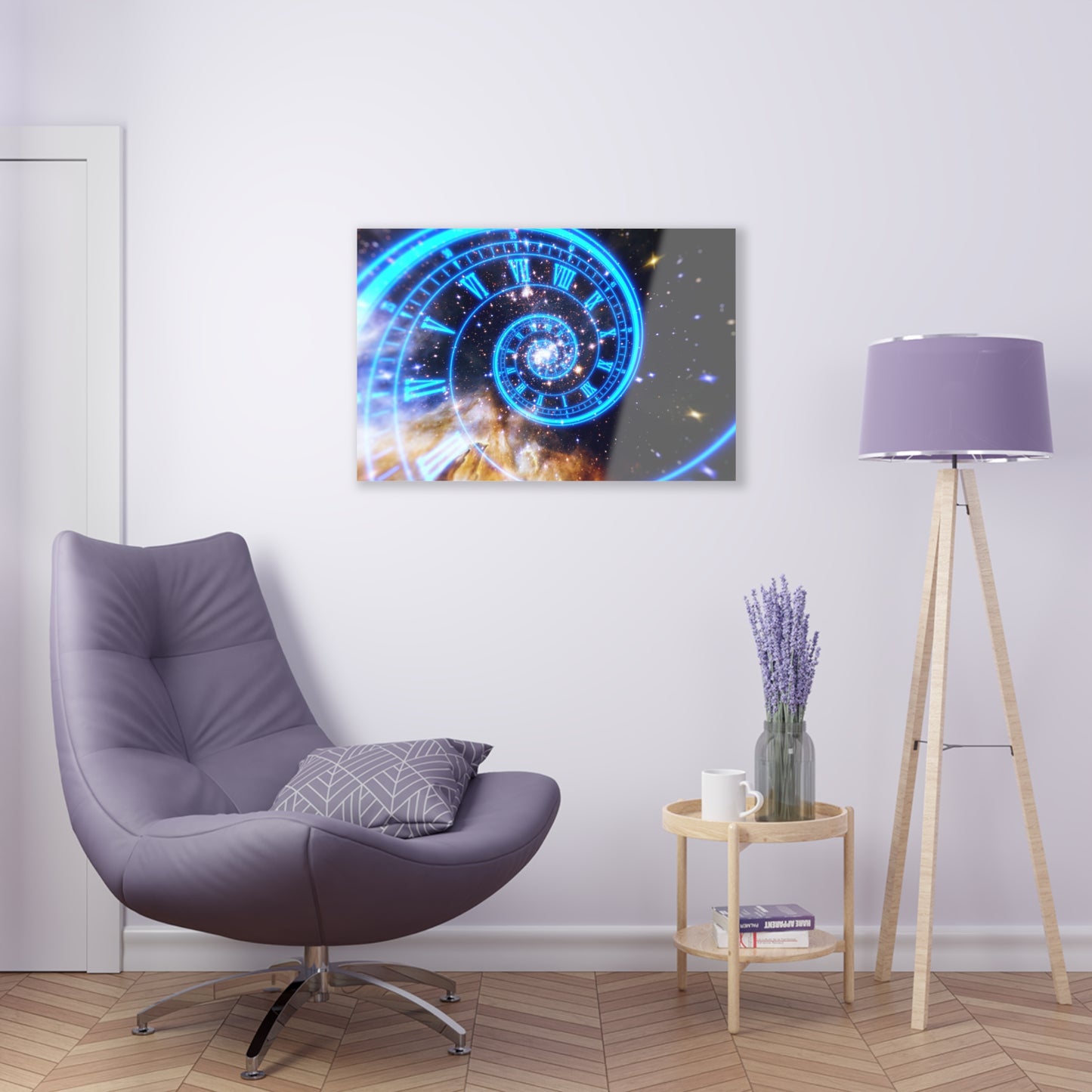 Acrylic Prints - Spiral Clock Wall Art