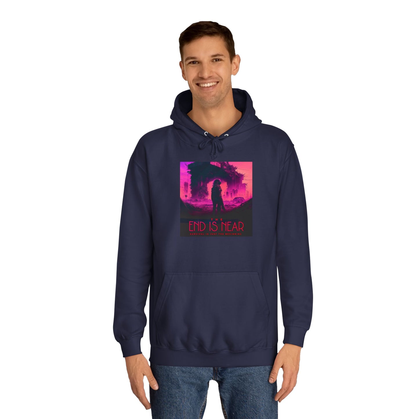 Unisex College Hoodie-The End is Near