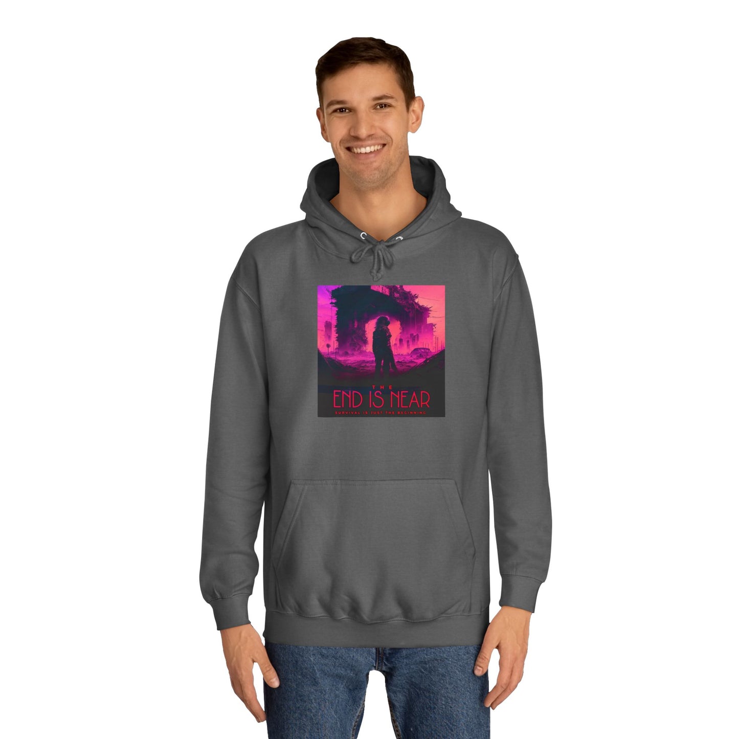 Unisex College Hoodie-The End is Near