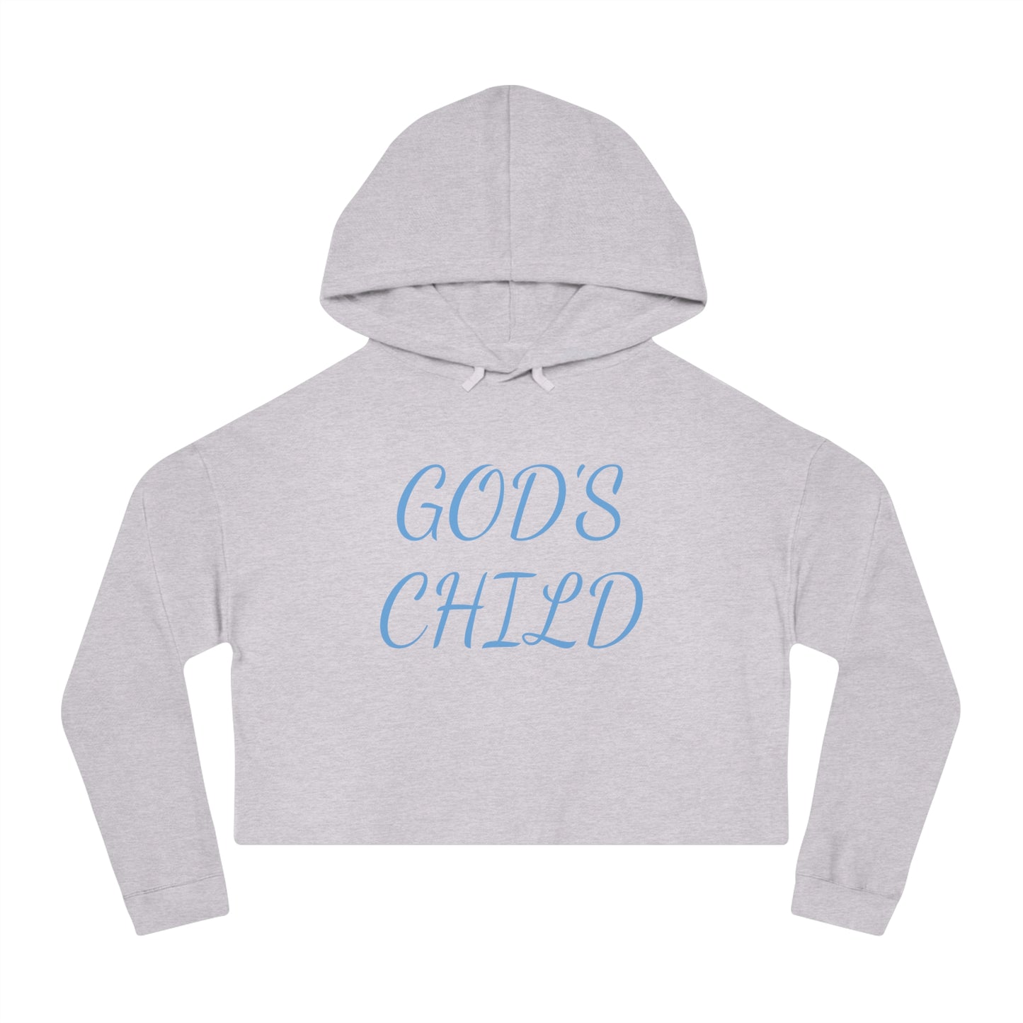 Womens Cropped Hooded Sweatshirt-God's Child