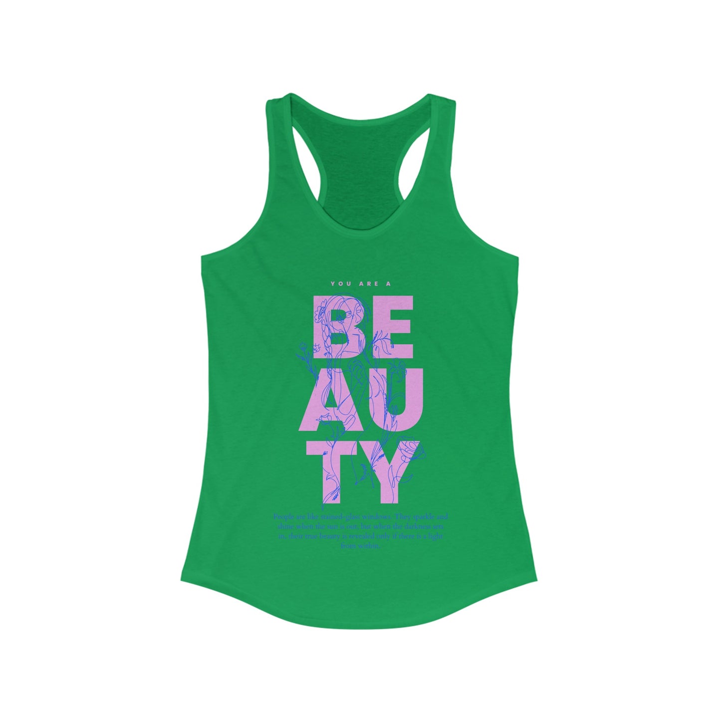 Women's Racerback Tank-BEAUTY