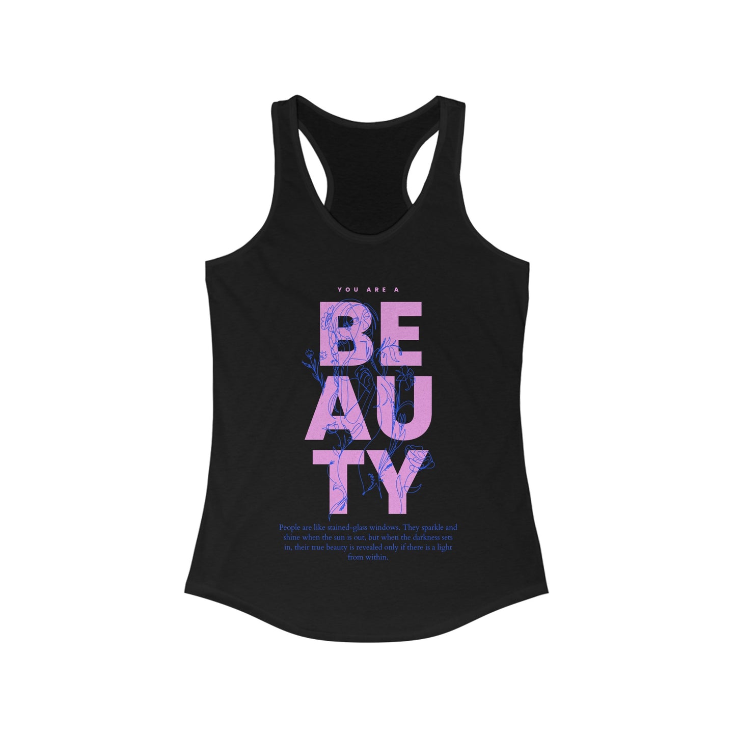 Women's Racerback Tank-BEAUTY