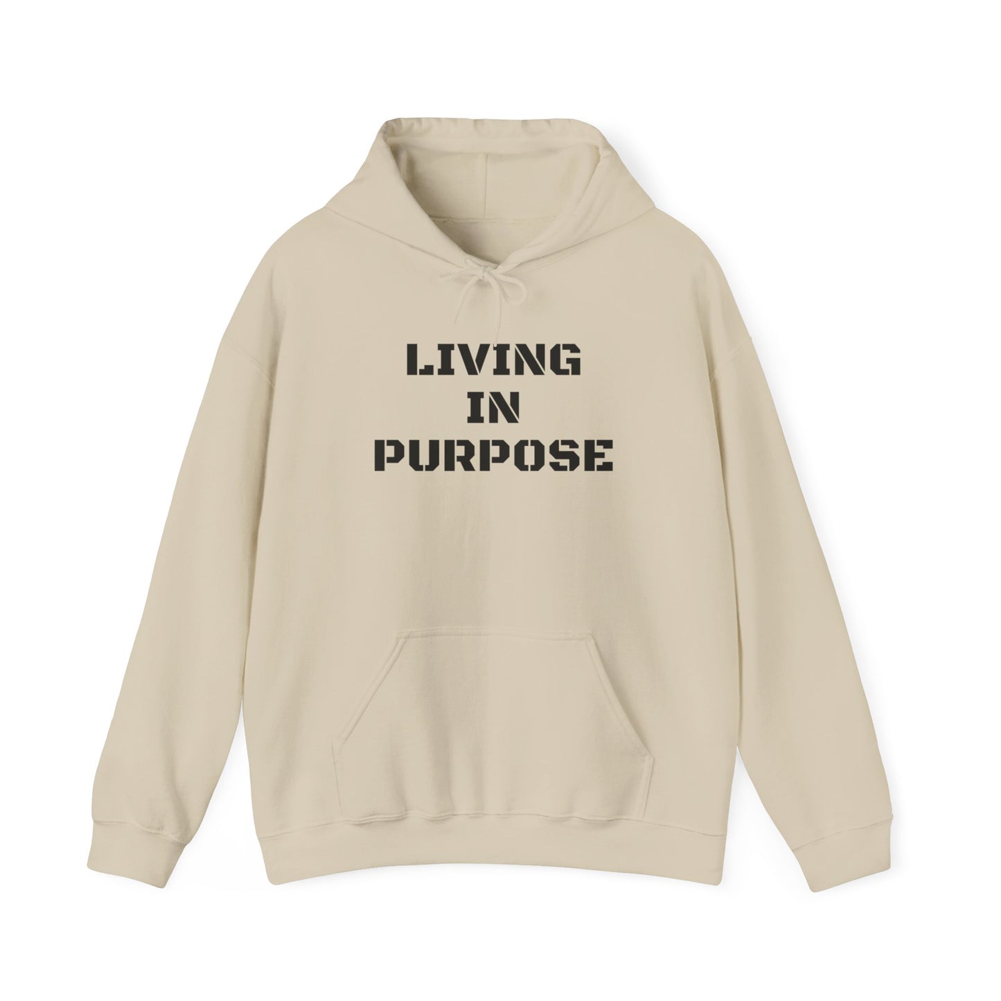 Unisex Heavy Hooded Sweatshirt-Living in Purpose