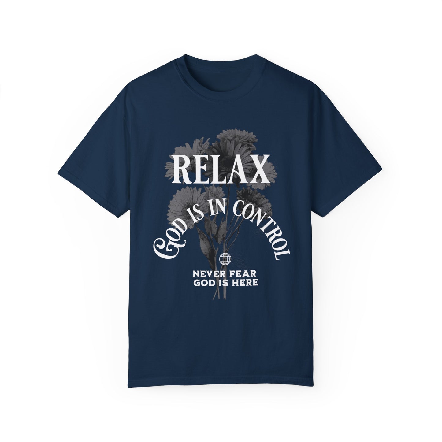 Unisex Cotton T-shirt-Relax God is in Control