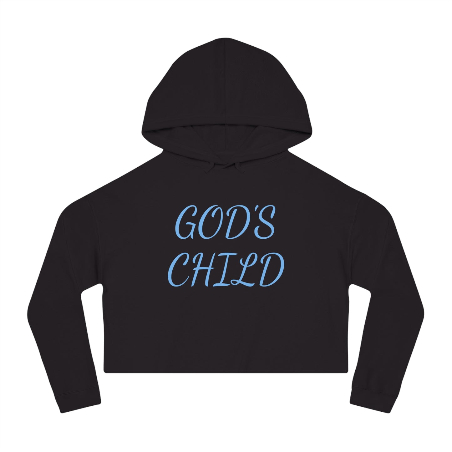 Womens Cropped Hooded Sweatshirt-God's Child