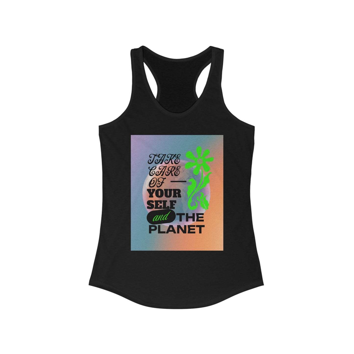 Women's Racerback Tank-Planet Earth