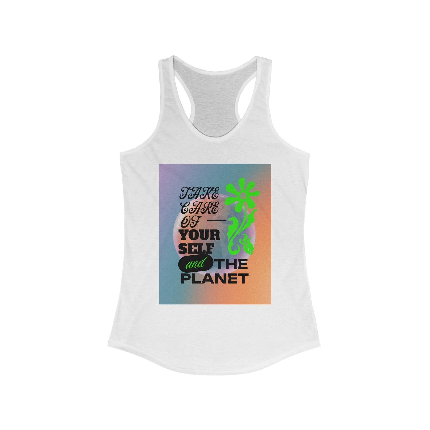 Women's Racerback Tank-Planet Earth