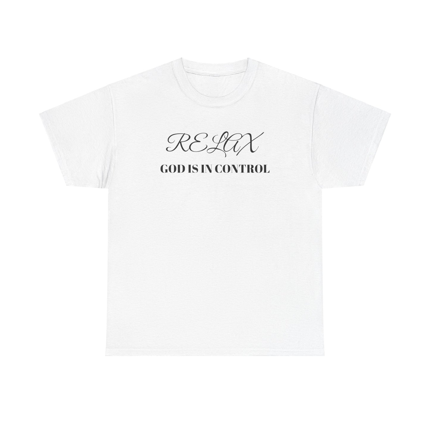 Unisex Cotton T-shirt-Relax God is in Control