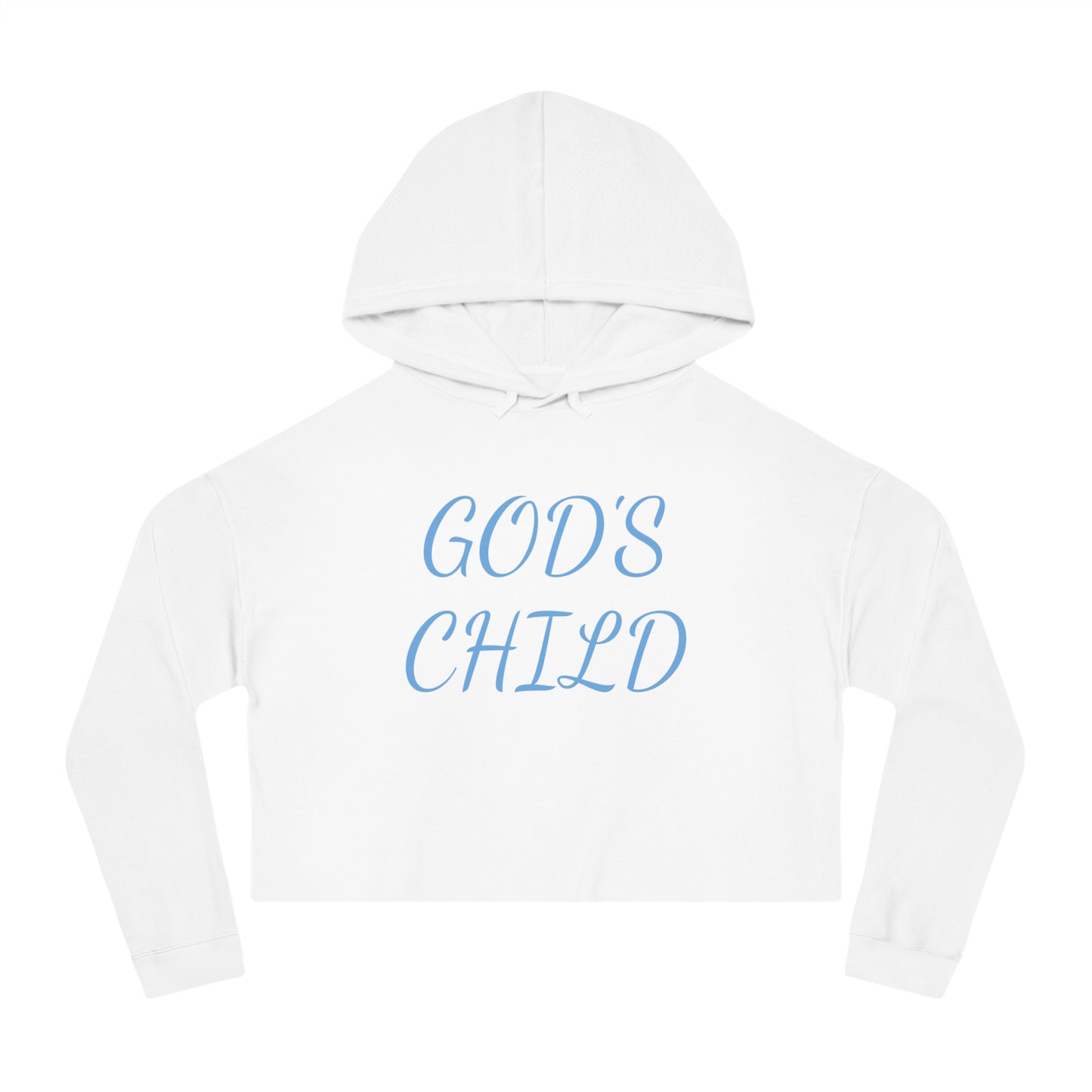 Womens Cropped Hooded Sweatshirt-God's Child