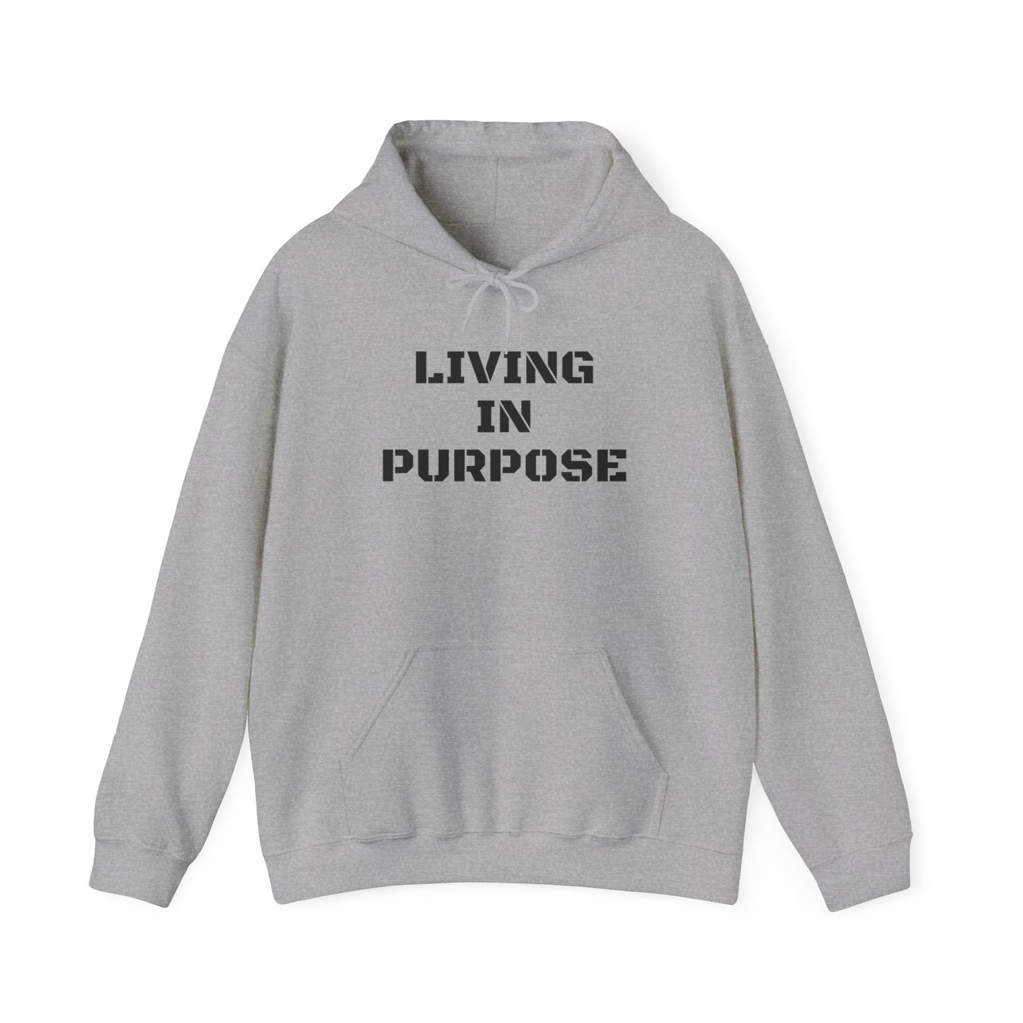 Unisex Heavy Hooded Sweatshirt-Living in Purpose