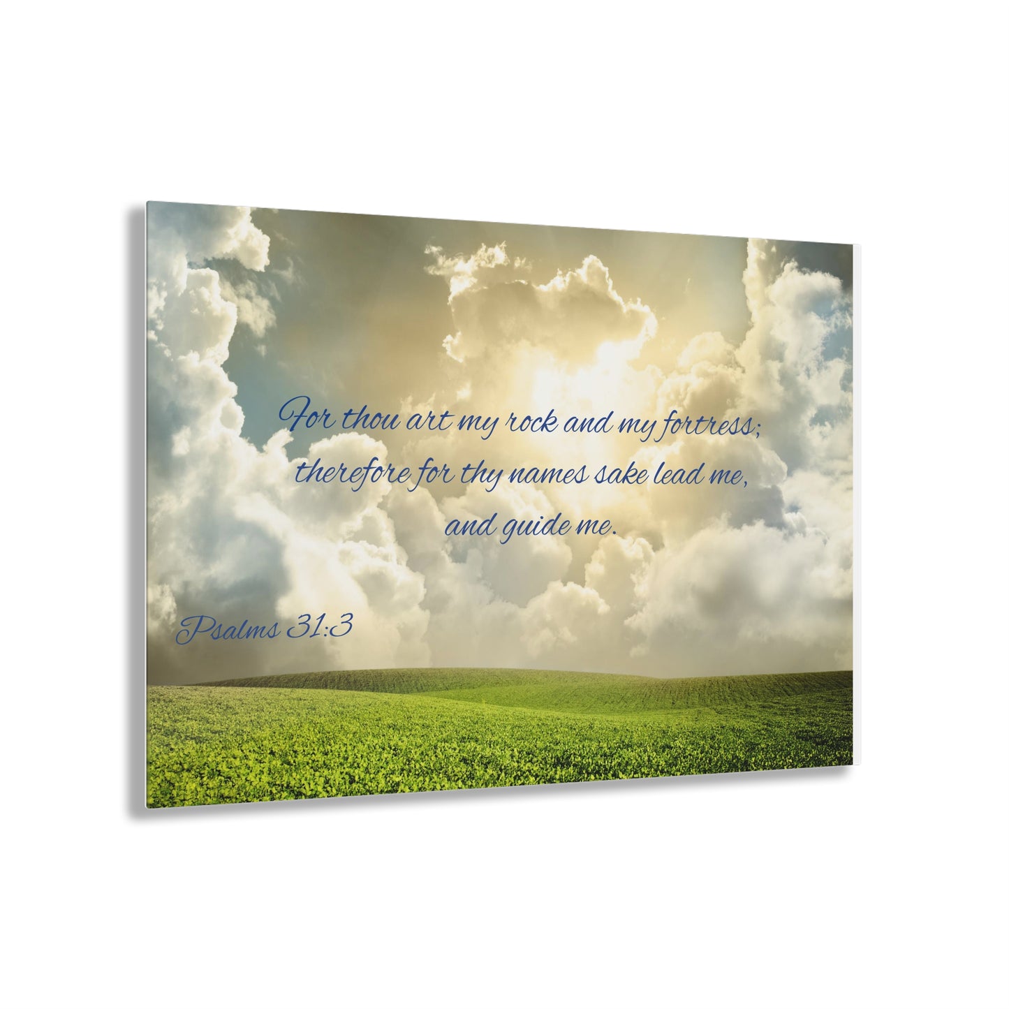 Acrylic Prints Wall Art-Psalms 31:3