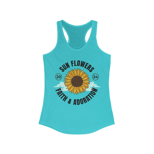 Women's Racerback Tank-Sunflowers