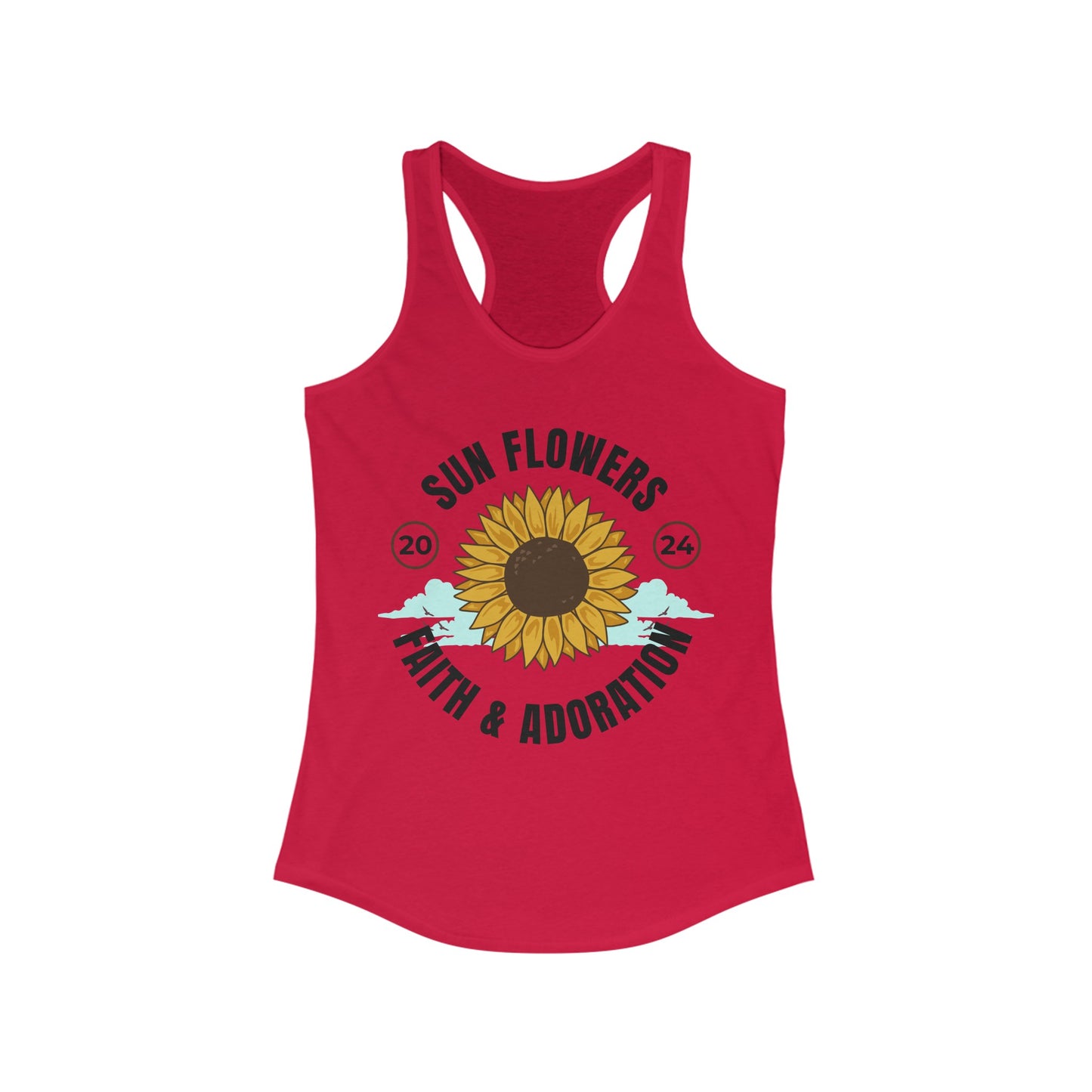 Women's Racerback Tank-Sunflowers