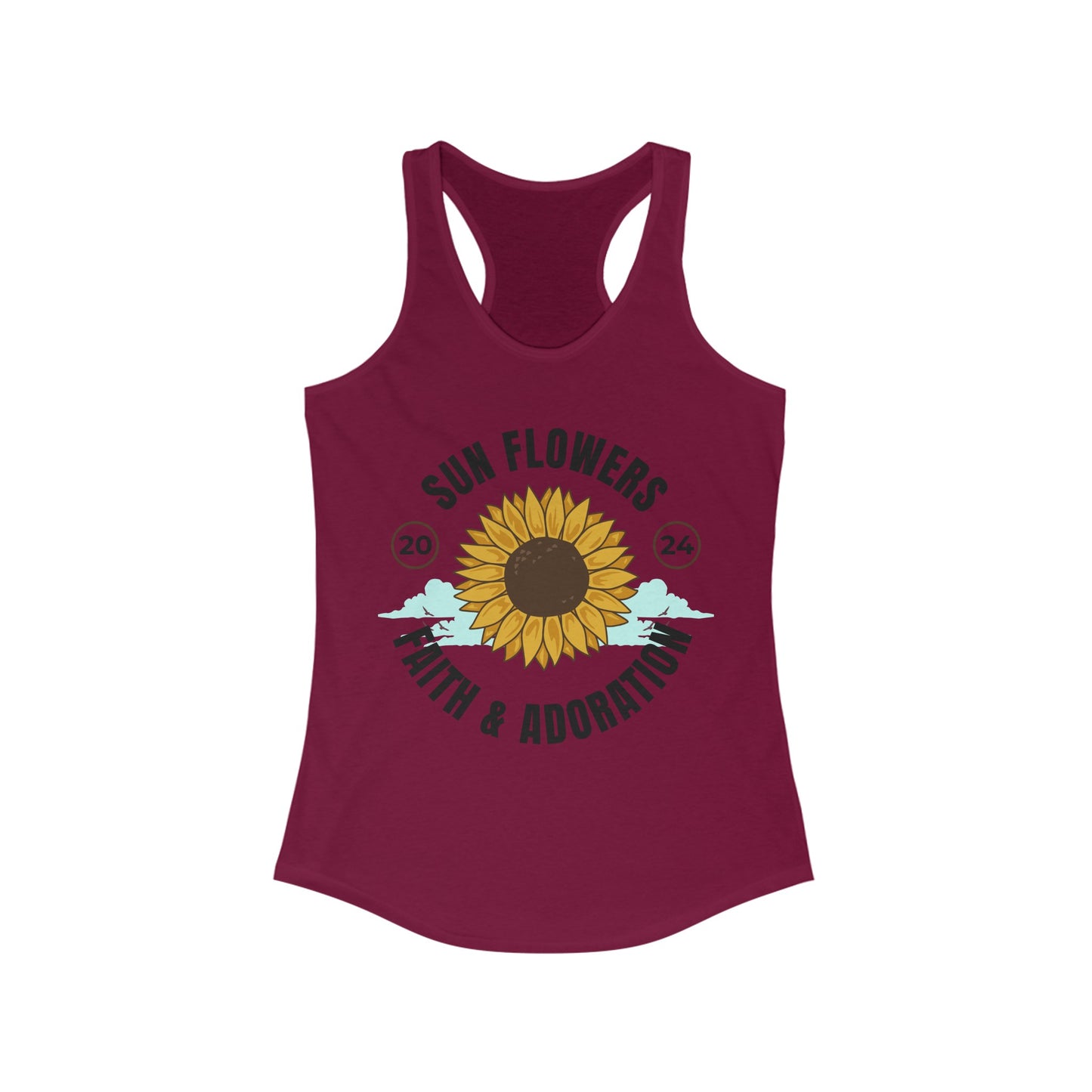 Women's Racerback Tank-Sunflowers