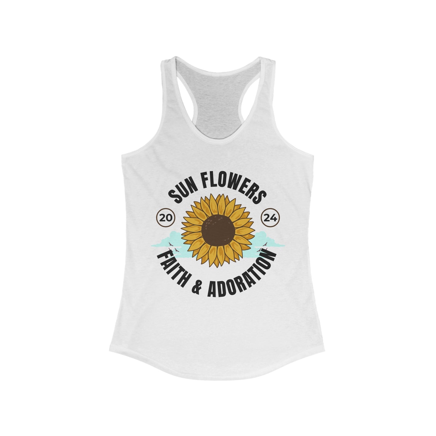 Women's Racerback Tank-Sunflowers