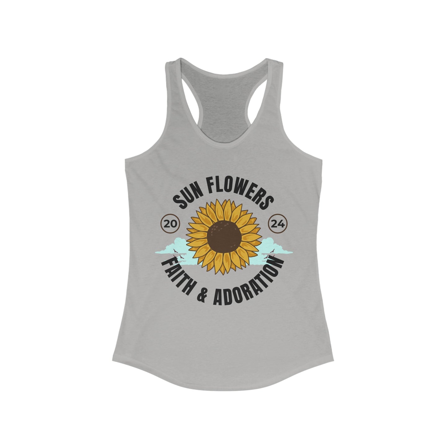 Women's Racerback Tank-Sunflowers