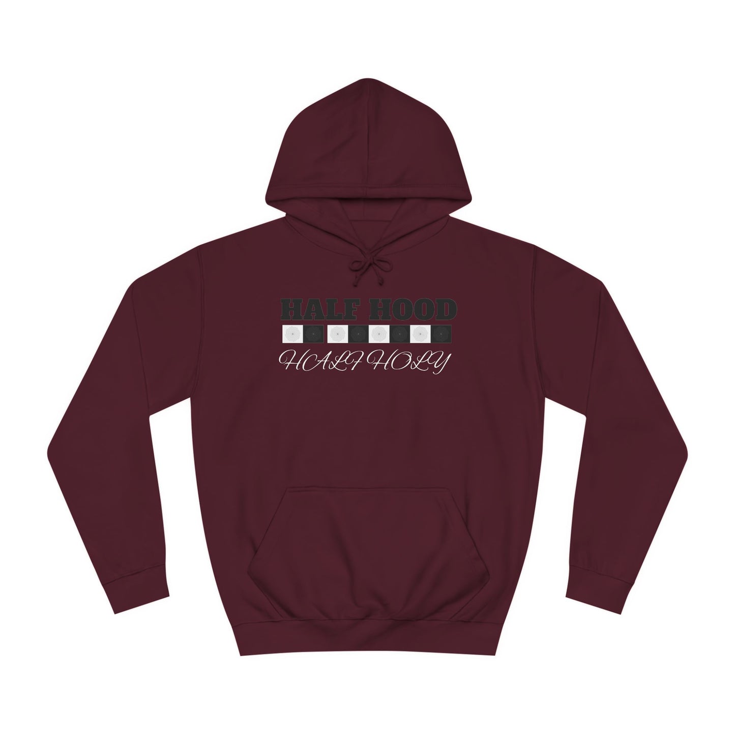 Unisex College Hoodie-Half HOOD Half HOLY