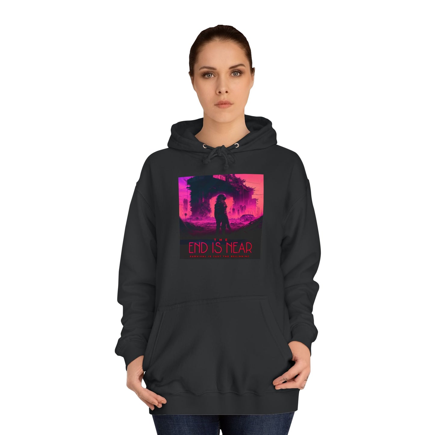 Unisex College Hoodie-The End is Near