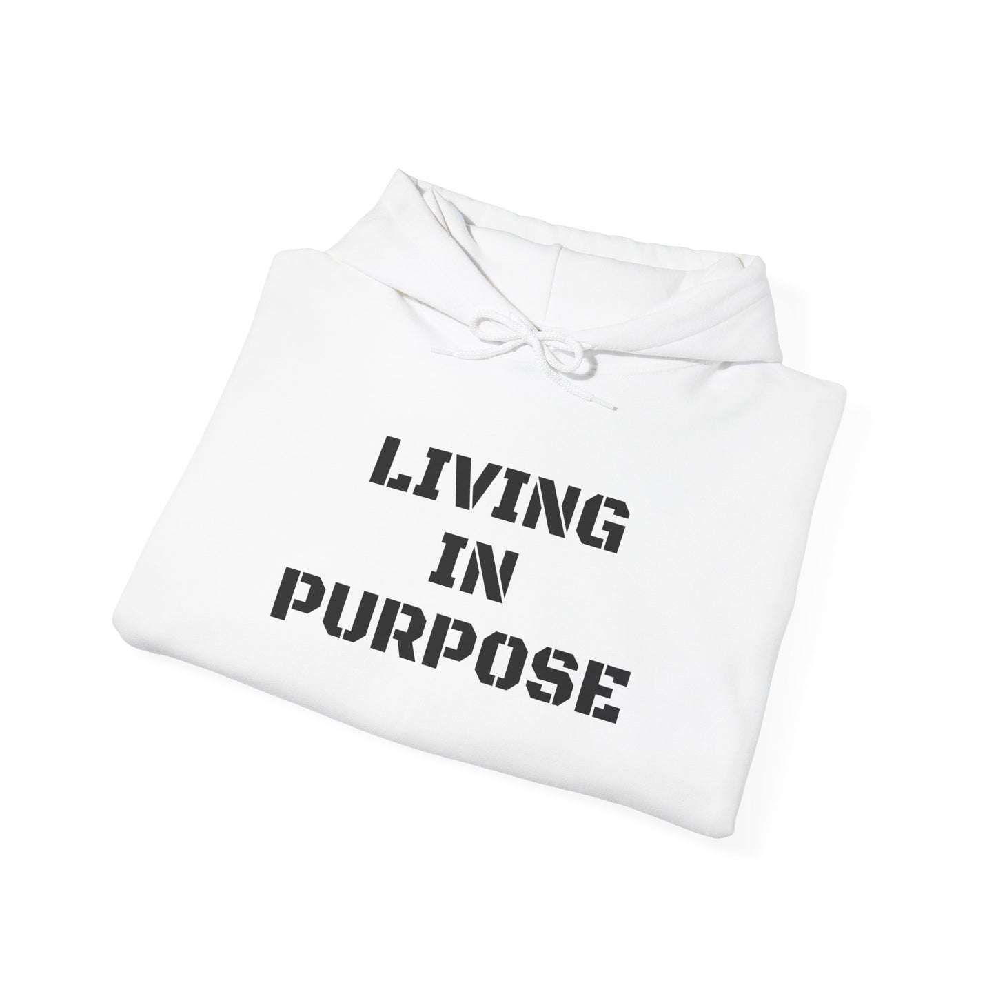 Unisex Heavy Hooded Sweatshirt-Living in Purpose