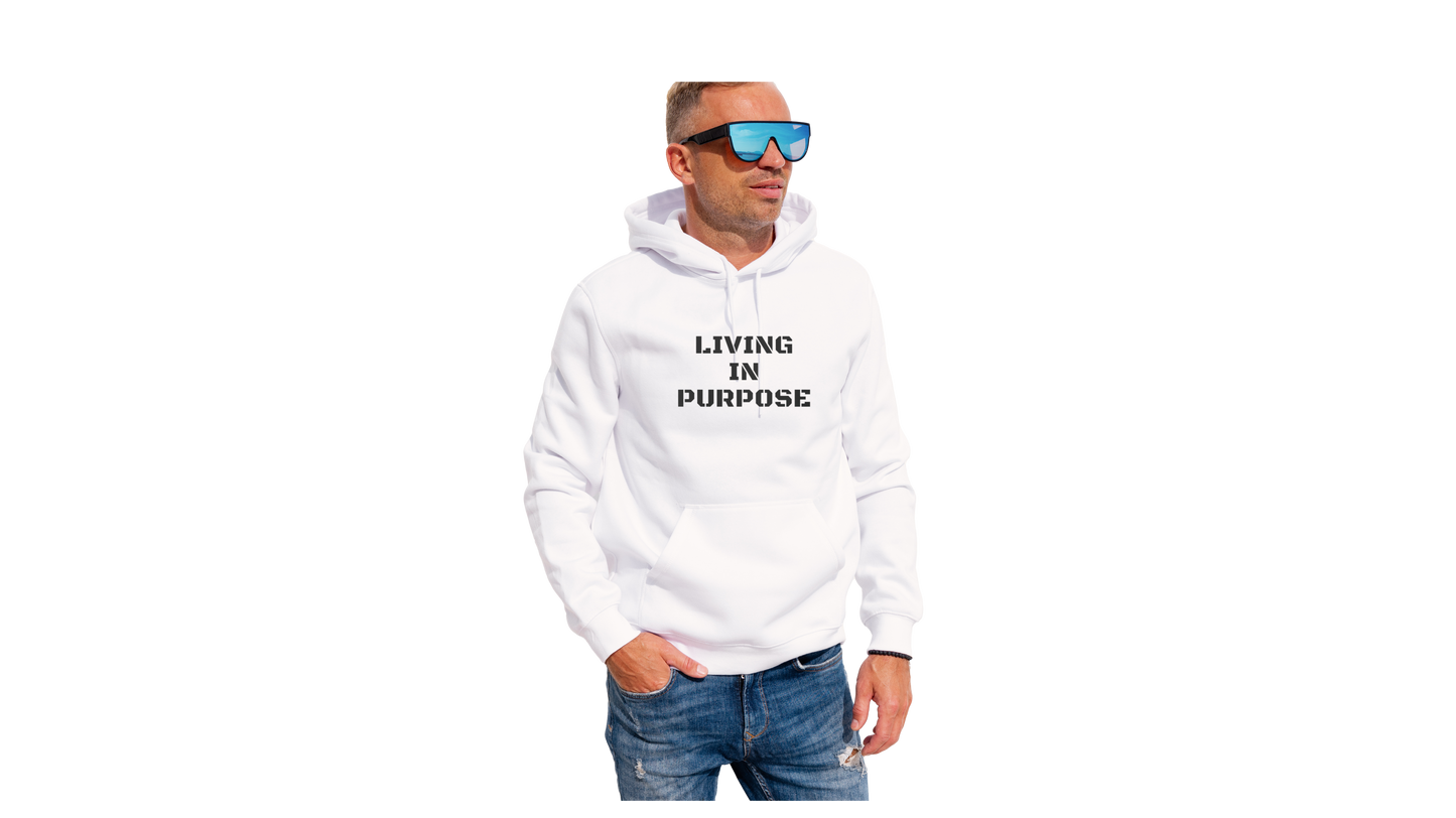 Unisex Heavy Hooded Sweatshirt-Living in Purpose