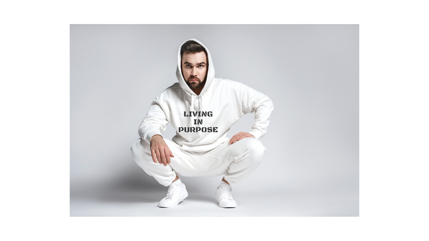 Unisex Heavy Hooded Sweatshirt-Living in Purpose