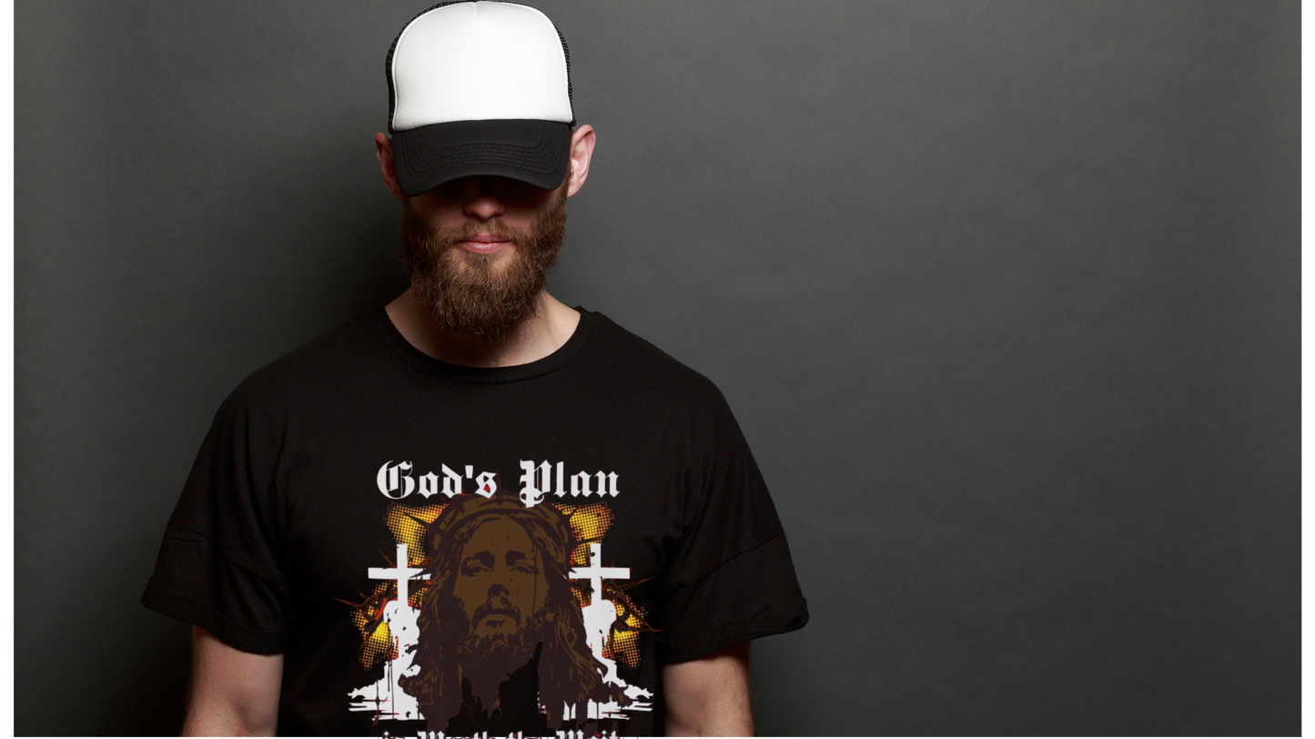 Unisex Cotton T-shirt-Gods Plan