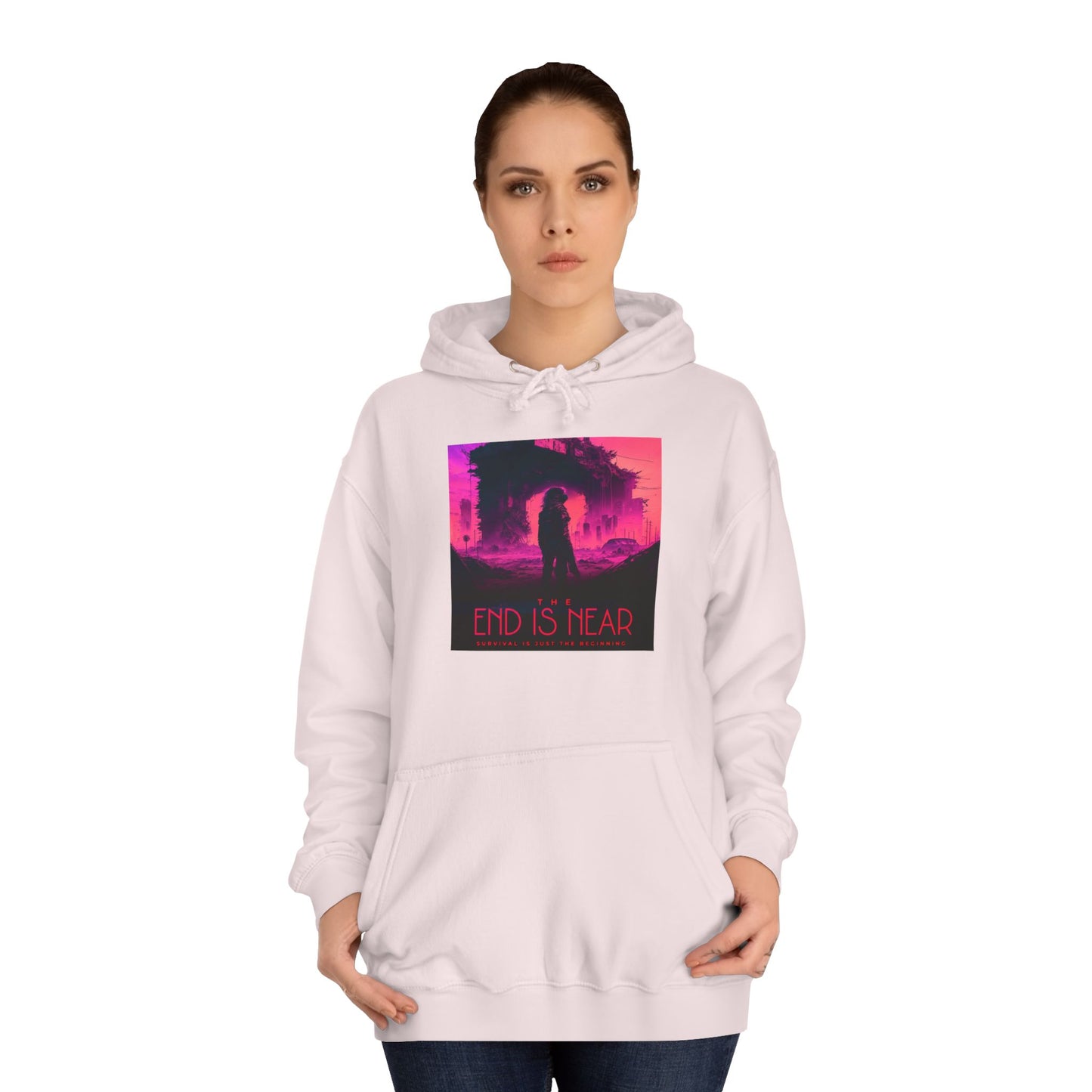 Unisex College Hoodie-The End is Near