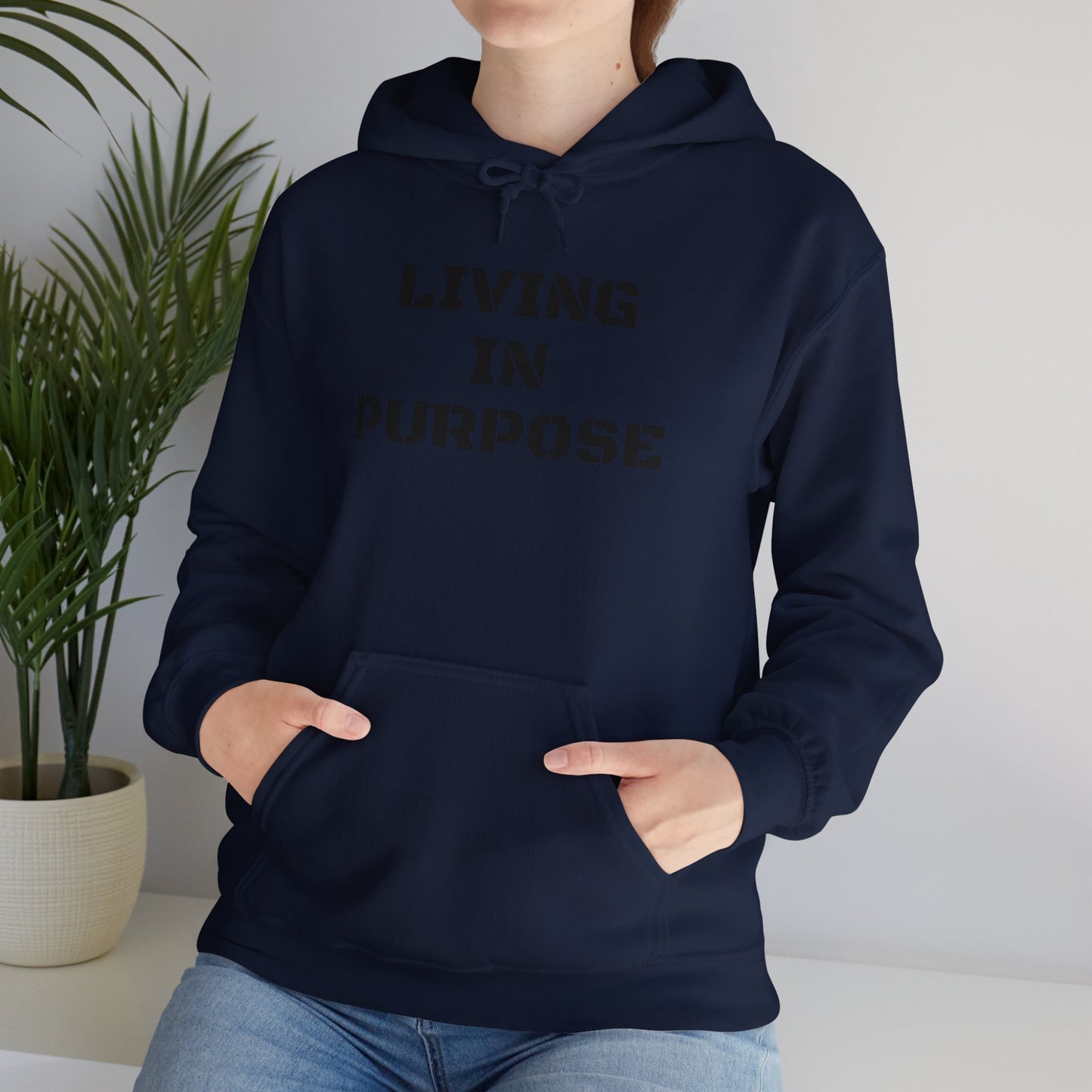 Unisex Heavy Hooded Sweatshirt-Living in Purpose