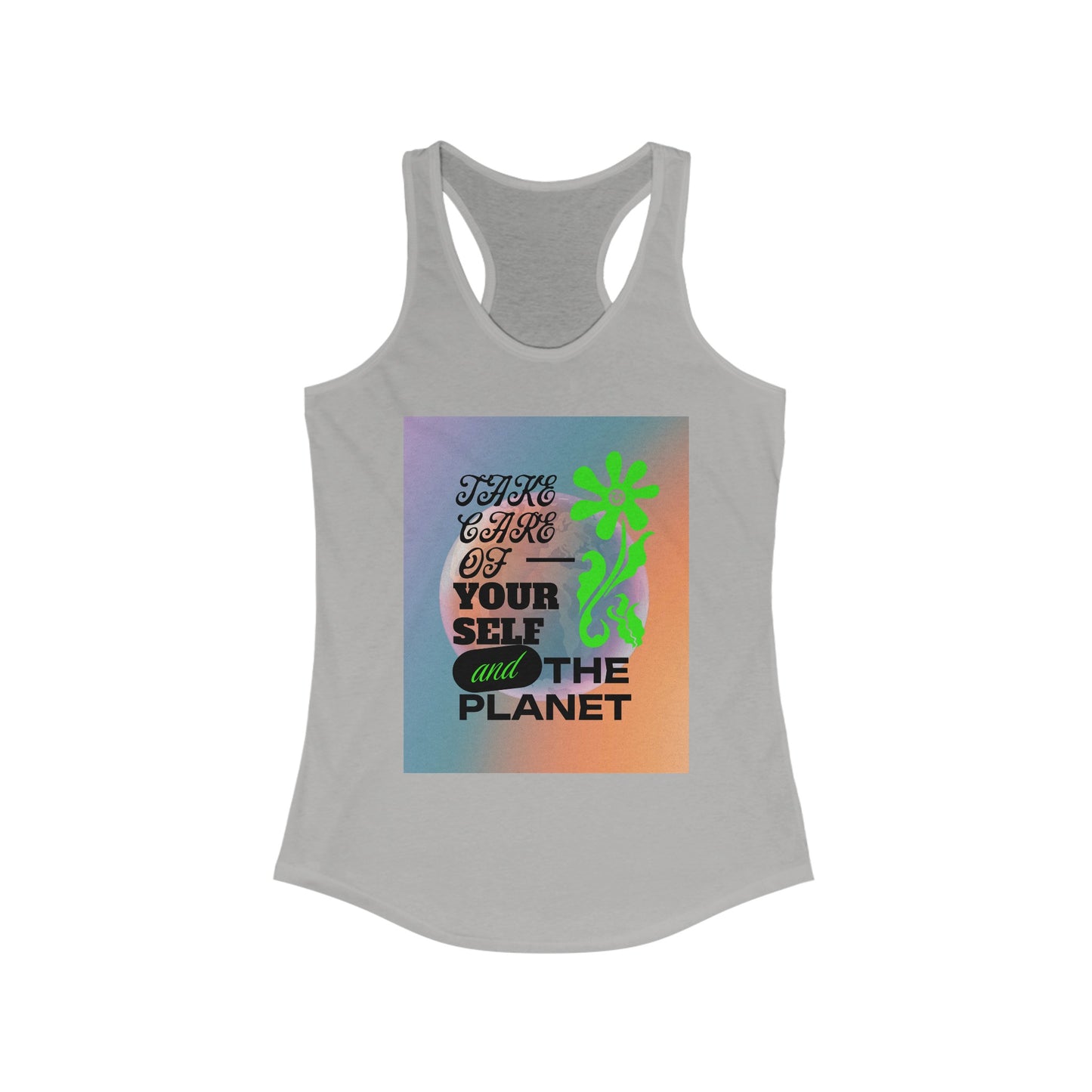 Women's Racerback Tank-Planet Earth