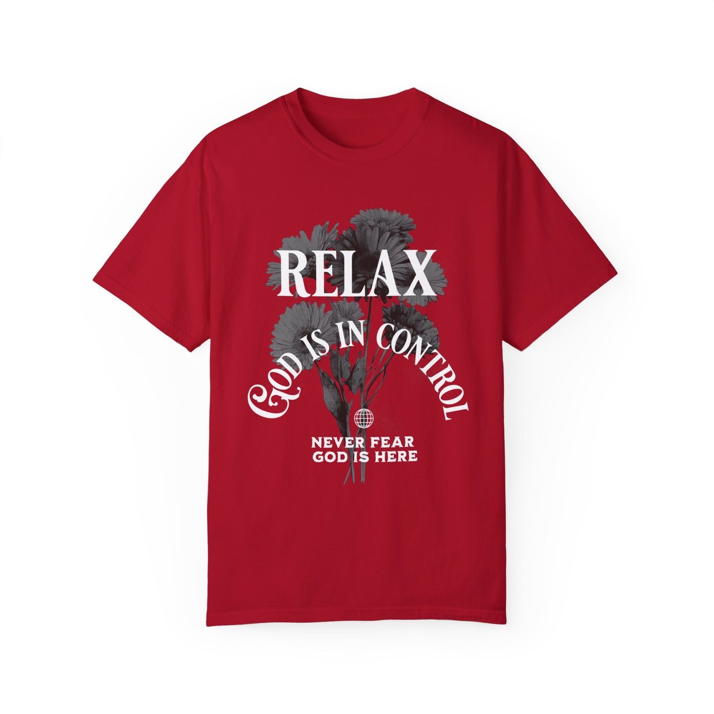 Unisex Cotton T-shirt-Relax God is in Control