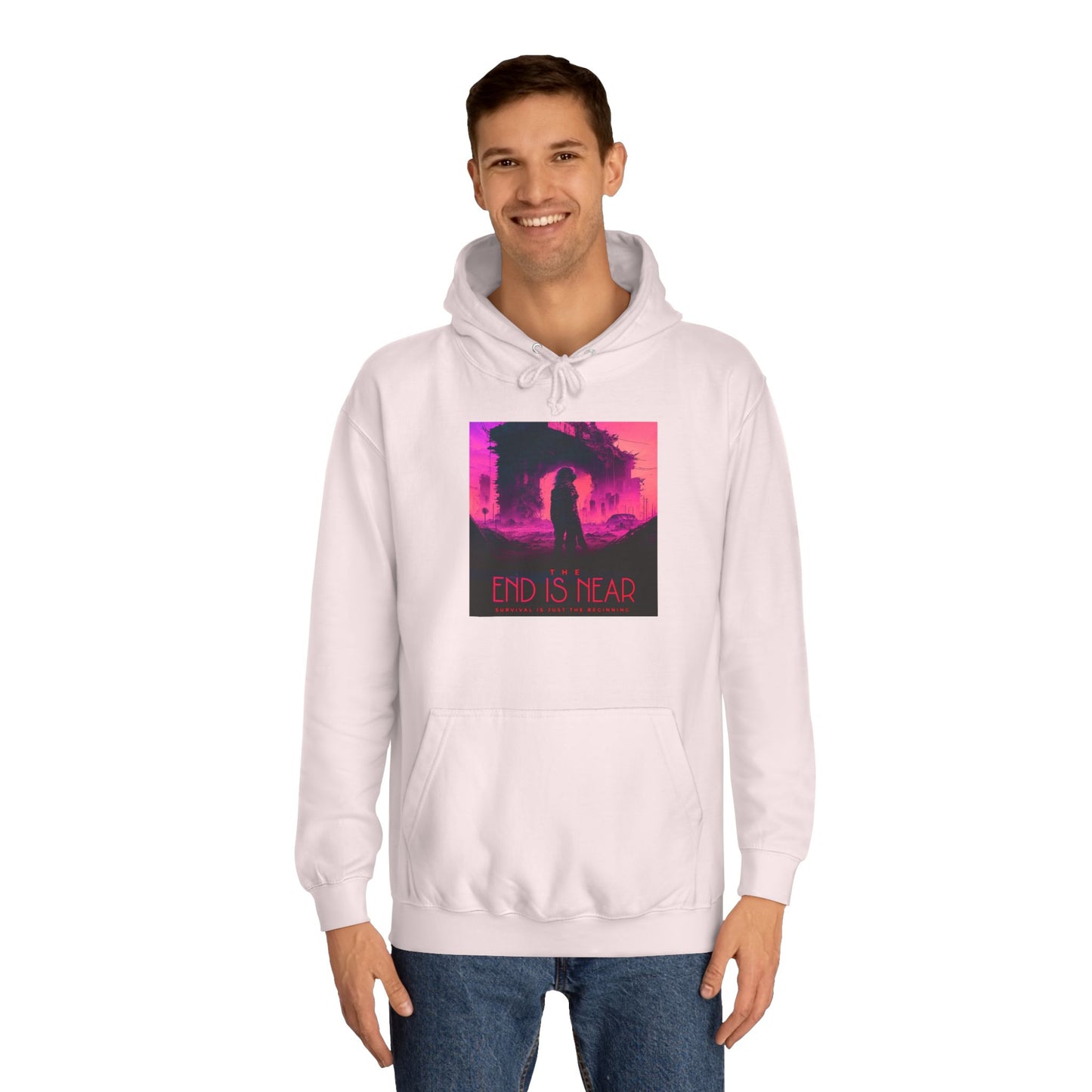 Unisex College Hoodie-The End is Near