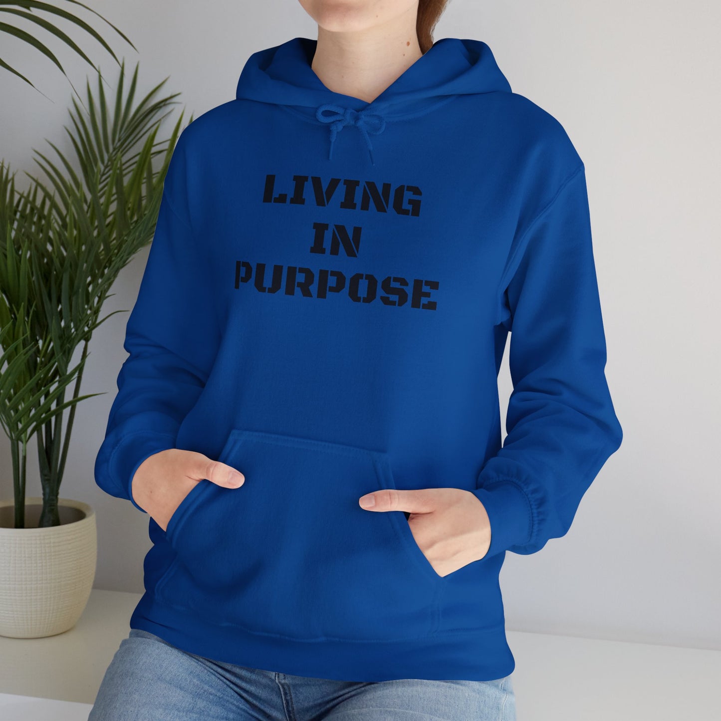 Unisex Heavy Hooded Sweatshirt-Living in Purpose