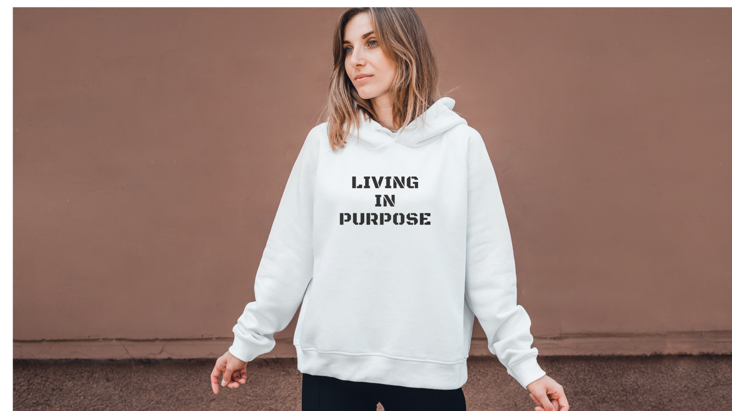 Unisex Heavy Hooded Sweatshirt-Living in Purpose