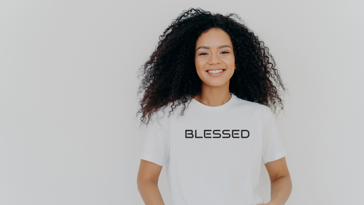 Cotton Crew T-shirt-Blessed