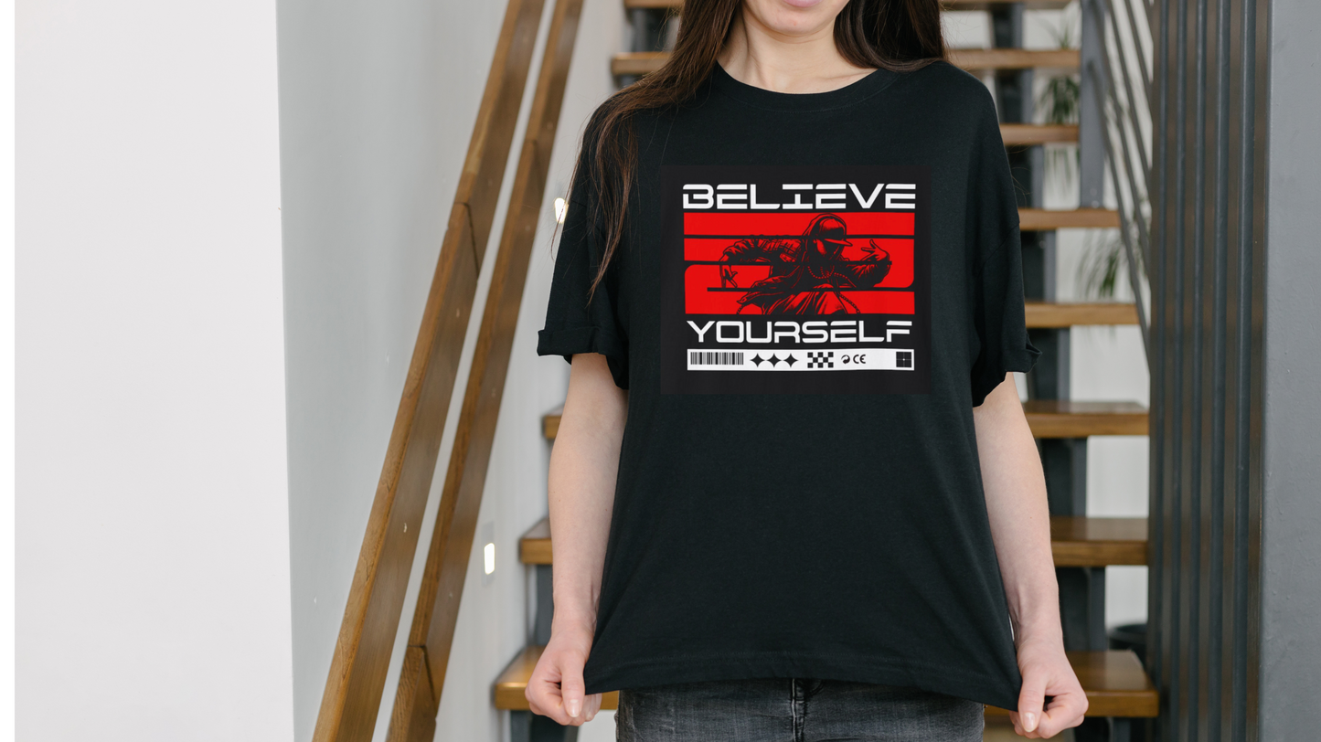 Cotton T-shirt-Believe In Yourself