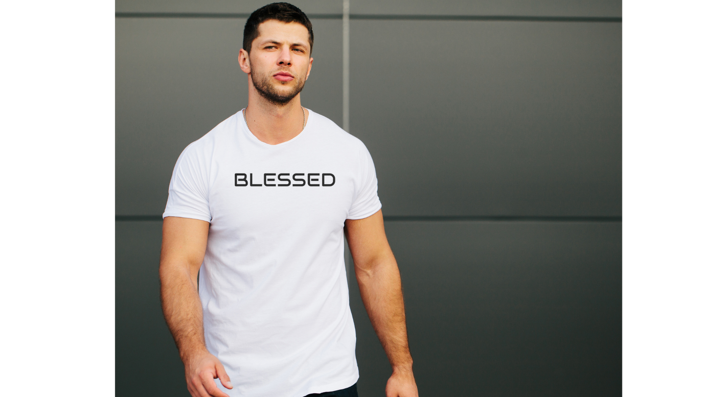 Cotton Crew T-shirt-Blessed