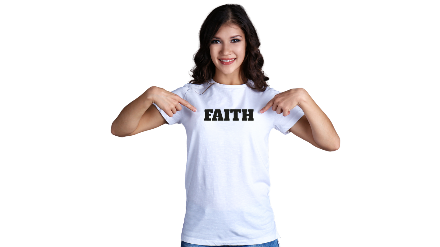 Cotton Crew T-shirt-Faith